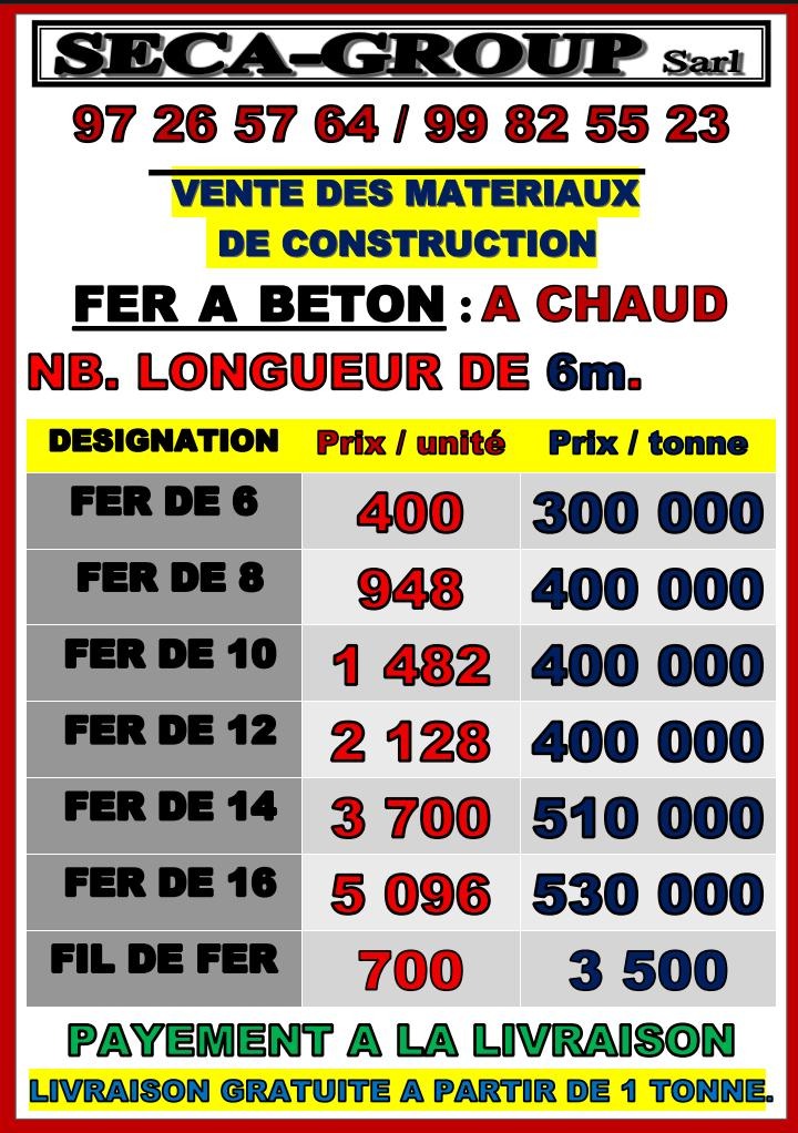 FER A CHAUD DE LONGUEUR 6 metres